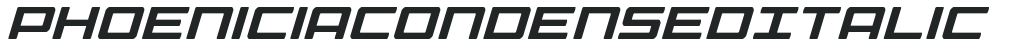 Phoenicia Condensed Italic preview