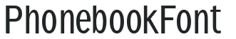 PhonebookFont letters preview
