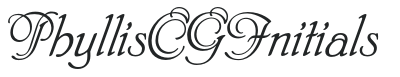 Phyllis CG Initials letters preview