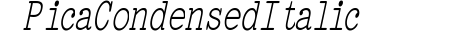 PicaCondensed Italic preview