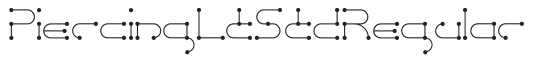 Piercing LT Std Regular letters preview