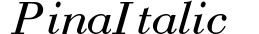 Pina Italic preview