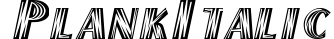 Plank  Italic preview