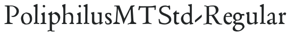 PoliphilusMTStd-Regular letters preview