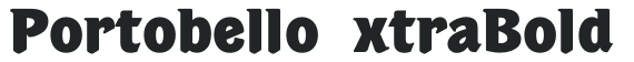 PortobelloExtraBold letters preview