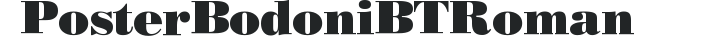 PosterBodoni BT Roman preview