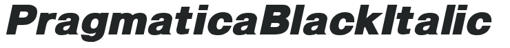 Pragmatica Black Italic preview