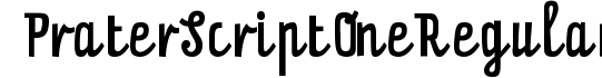 PraterScriptOneRegular preview