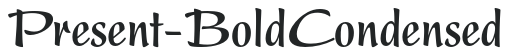 Present-BoldCondensed letters preview