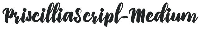 PriscilliaScript-Medium letters preview