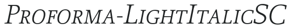 Proforma-LightItalicSC preview