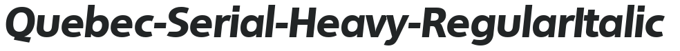 Quebec-Serial-Heavy-RegularItalic letters preview