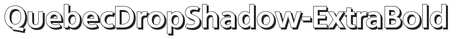 QuebecDropShadow-ExtraBold letters preview