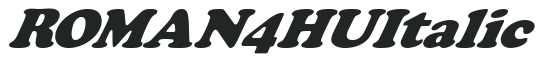 ROMAN4 HU Italic preview