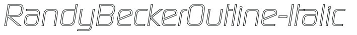 RandyBeckerOutline-Italic preview