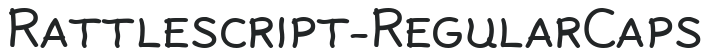 Rattlescript-RegularCaps letters preview