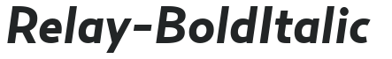 Relay-BoldItalic preview