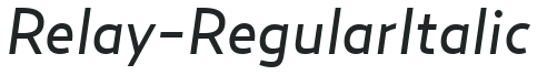Relay-RegularItalic preview