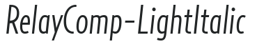 RelayComp-LightItalic preview
