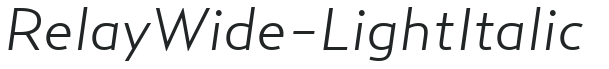 RelayWide-LightItalic preview