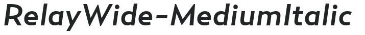 RelayWide-MediumItalic preview