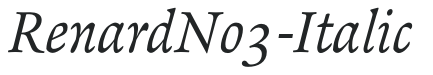 RenardNo3-Italic preview