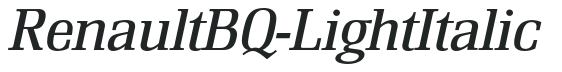RenaultBQ-LightItalic preview