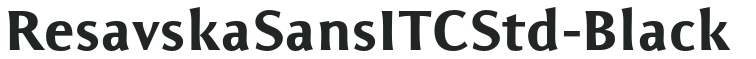 ResavskaSansITCStd-Black preview