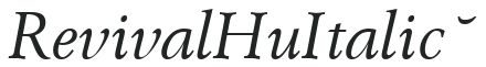 Revival Hu Italic preview