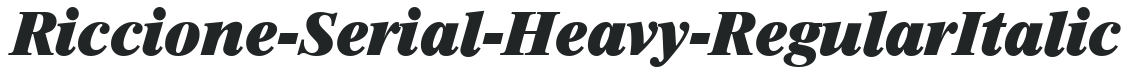 Riccione-Serial-Heavy-RegularItalic preview