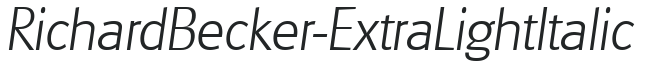 RichardBecker-ExtraLight Italic preview