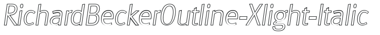 RichardBeckerOutline-Xlight-Italic preview
