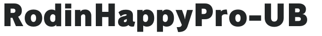 RodinHappyPro-UB letters preview