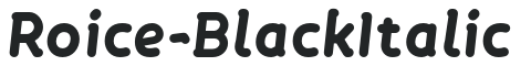 Roice-BlackItalic preview