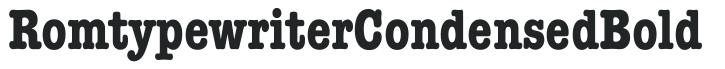 RomtypewriterCondensedBold preview