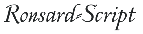 Ronsard-Script letters preview