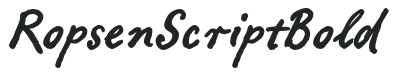 Ropsen Script Bold letters preview