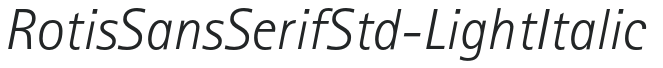 RotisSansSerifStd-LightItalic preview