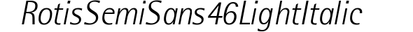 RotisSemiSans46-Light Italic preview