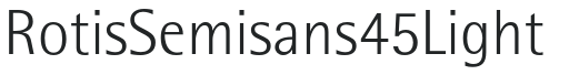 Rotis Semisans 45 Light letters preview