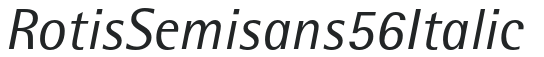 Rotis Semisans 56 Italic preview