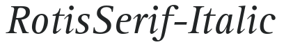 RotisSerif-Italic preview