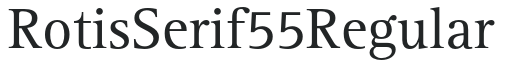 Rotis Serif 55 Regular letters preview