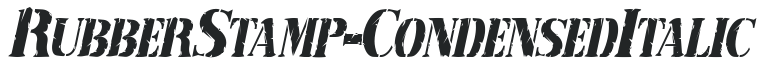 RubberStamp-Condensed Italic preview