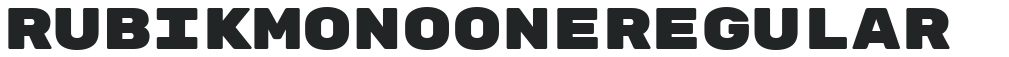 Rubik Mono One Regular preview