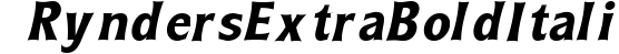 RyndersExtraBold Italic preview