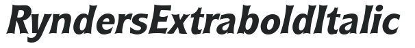 RyndersExtrabold Italic preview