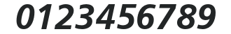 SALFrutiger-BoldItal numbers preview