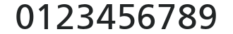 SALFrutiger-Medium numbers preview