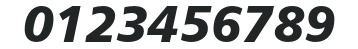 SALFrutiger-XBoldItal numbers preview